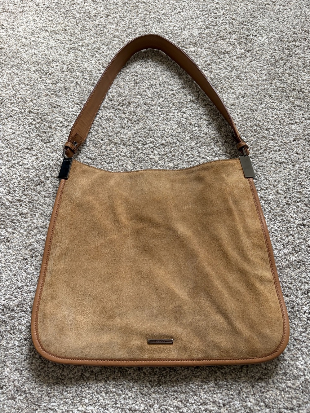 Gucci Tan Suede Shoulder Bag
